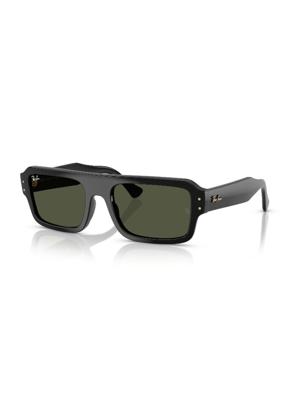 New Ray-Ban Unisex Sunglasses Black Green Lens Acetate Frame Ray Ban RB4454 56